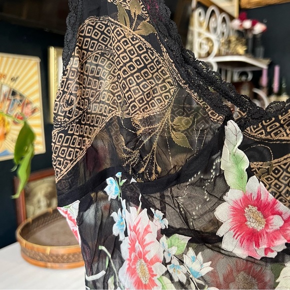 NWT Vintage Guess Silk Floral Dress Size 12 - Picture 3 of 10